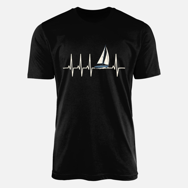 Camisetas: Velero con latido de coraz&oacute;n