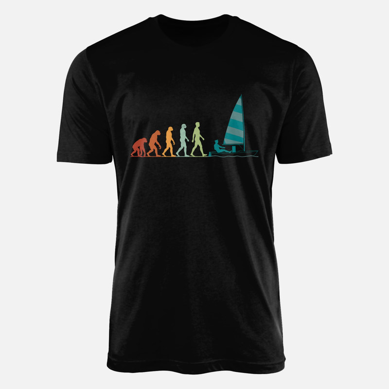 Camisetas: Evoluci&oacute;n vela barco retro