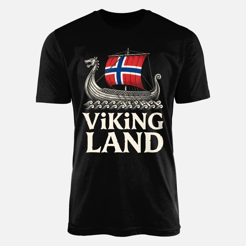 Camisetas: Drakkar vikingo bandera de Noruega