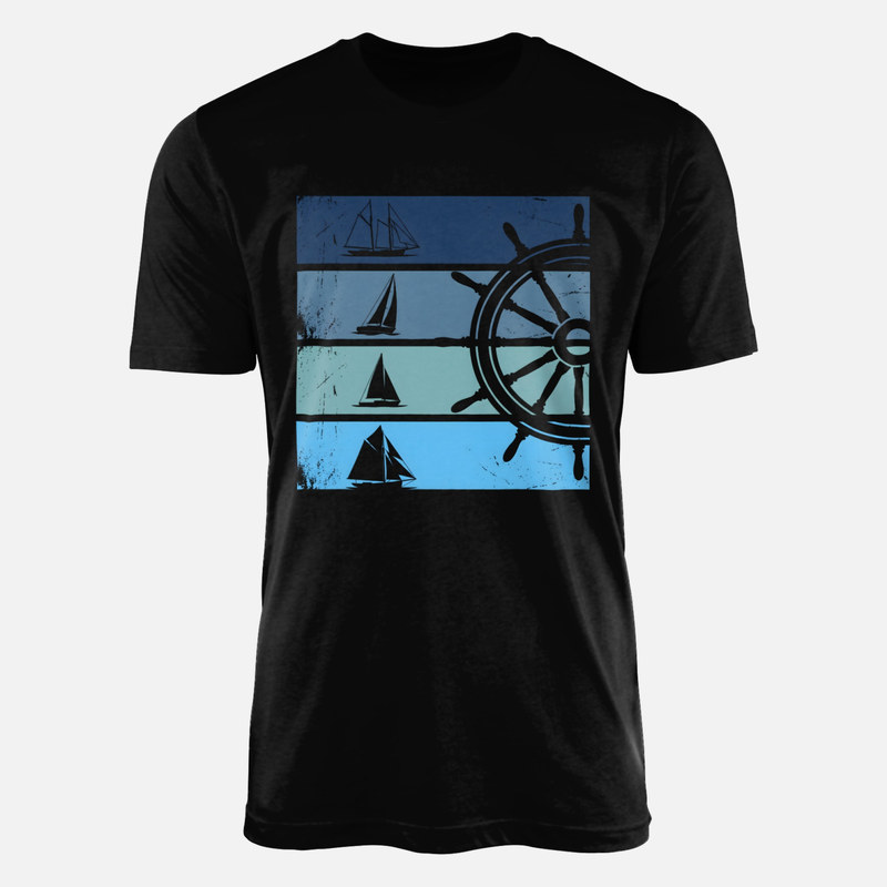 Camisetas: Tim&oacute;n n&aacute;utico y veleros retro