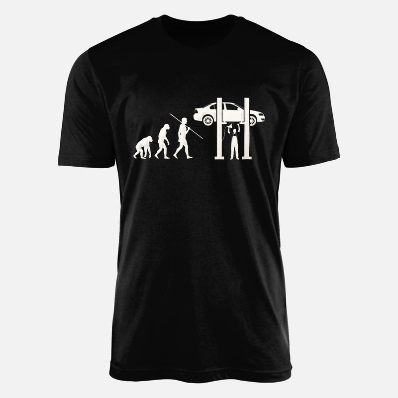 Camisetas: Evoluci&oacute;n humano a mec&aacute;nico de coches