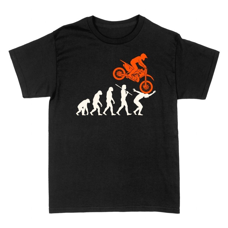 Camisetas: Evoluci&oacute;n Humana al Motocross