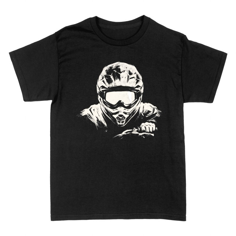 Camisetas: Piloto de motocross al manillar