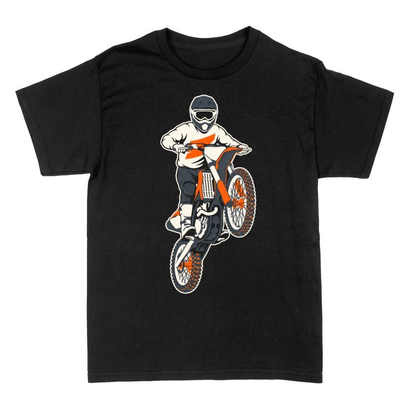 Camisetas: Piloto de motocross en salto