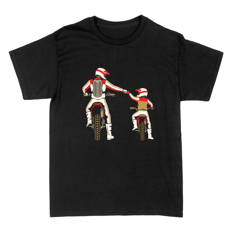 Camisetas: Padre e hijo motocross pu&ntilde;o