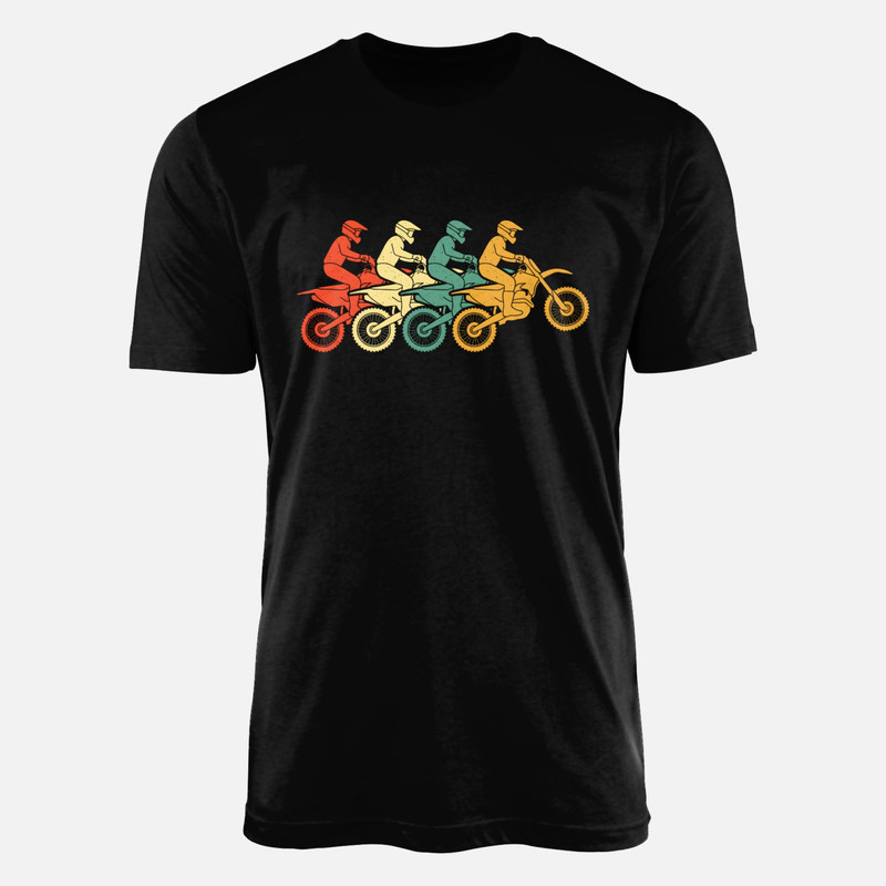 Camisetas: Secuencia motocross retro
