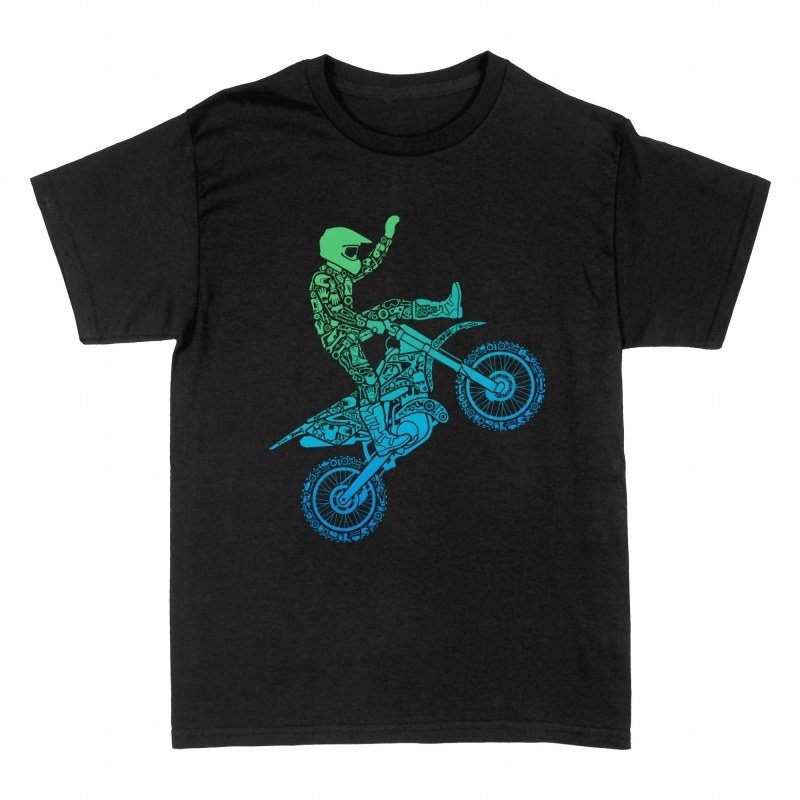 Camisetas: Piloto de motocross con herramientas mec&aacute;nicas