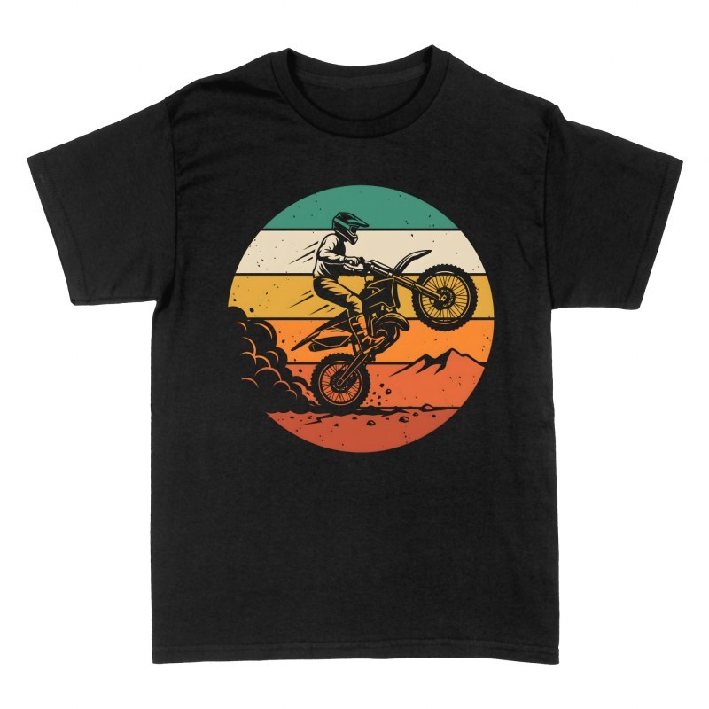 Camisetas: Motocross en atardecer retro