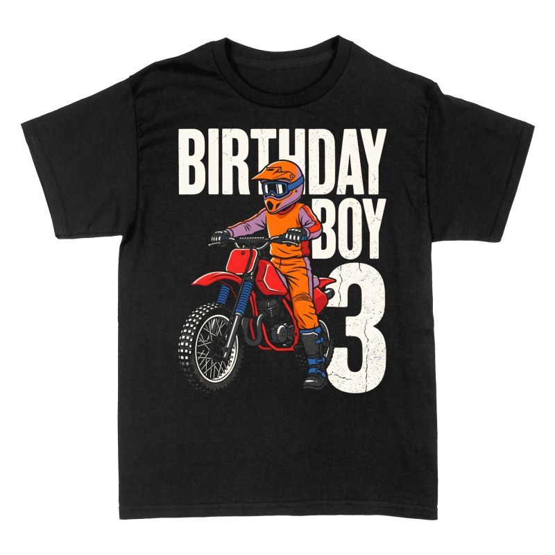 Camisetas: Cumplea&ntilde;os 3 ni&ntilde;o motocross