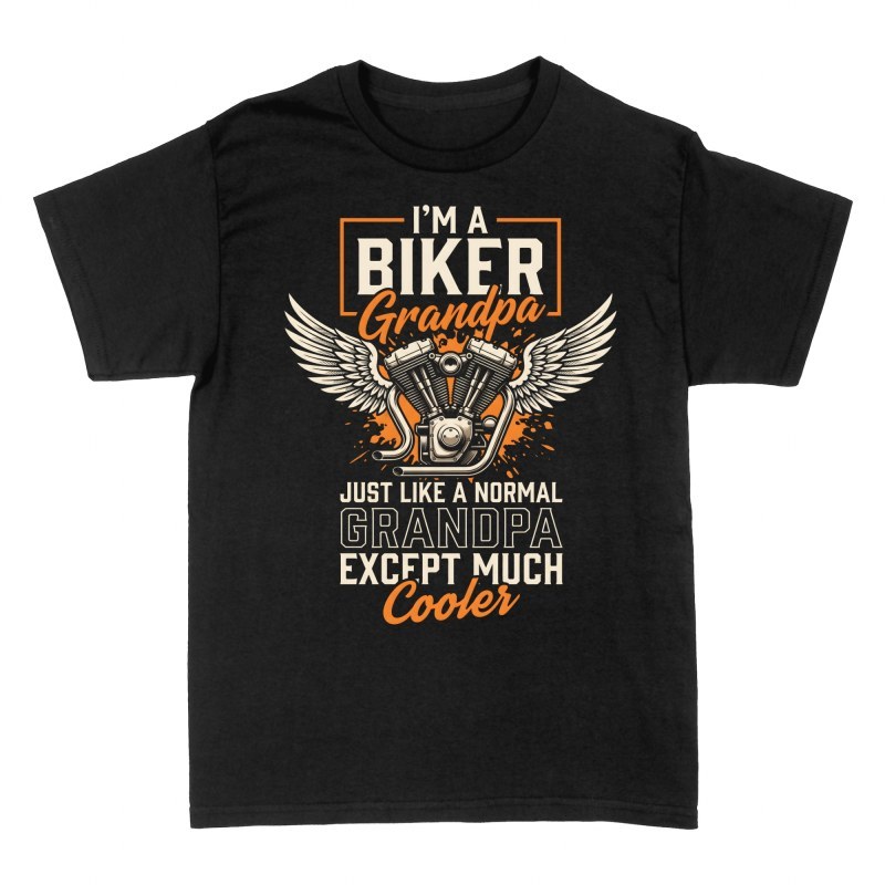 Camisetas: Abuelo motero motor alado