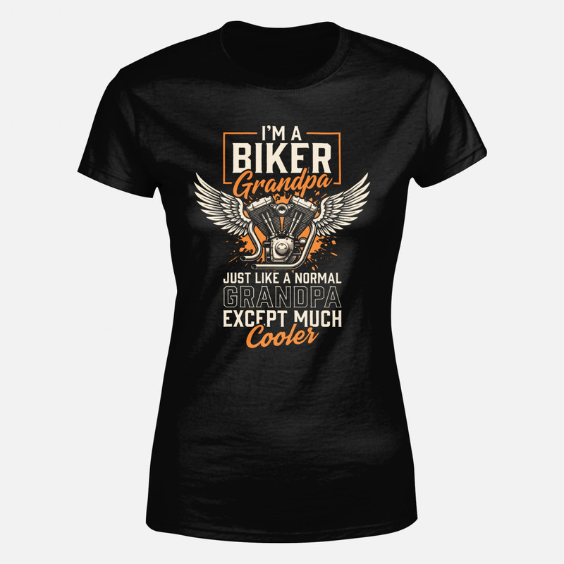 Camisetas: Abuelo motero motor alado