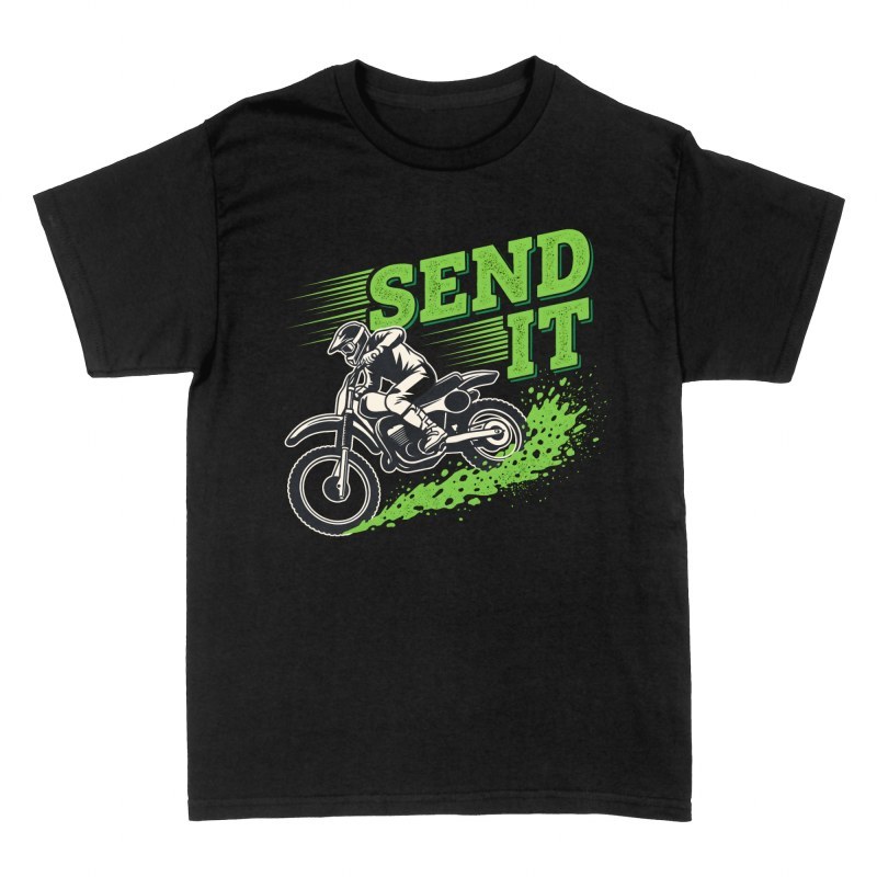 Camisetas: Piloto de motocross a todo gas