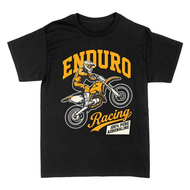 Camisetas: Piloto de enduro pura adrenalina