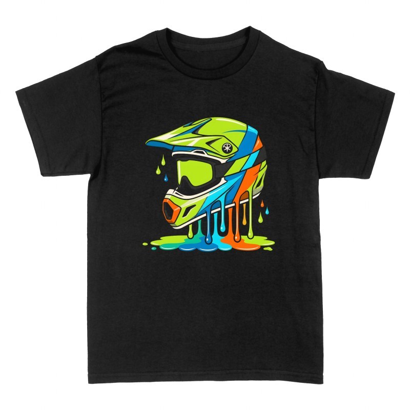 Camisetas: Casco de motocross derriti&eacute;ndose