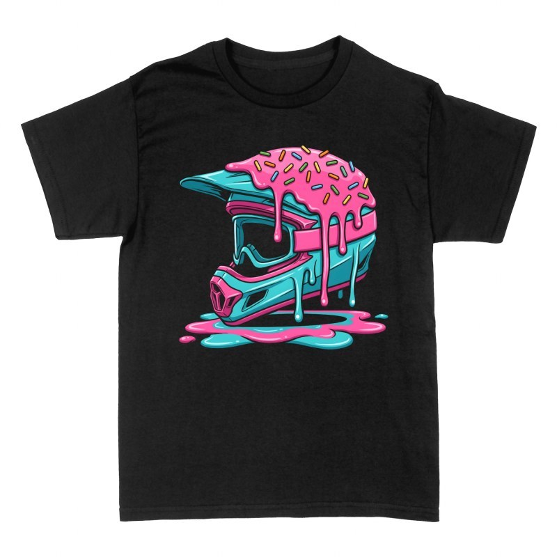 Camisetas: Casco motocross glaseado donut