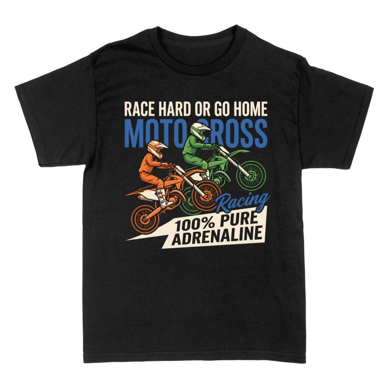 Camisetas: Carrera motocross pura adrenalina