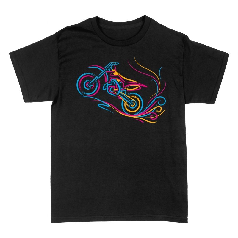 Camisetas: Moto de cross ne&oacute;n