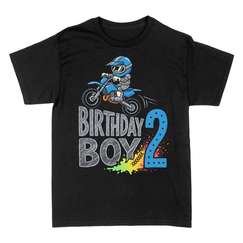 Camisetas: Motocross 2 A&ntilde;os Cumplea&ntilde;os Ni&ntilde;o