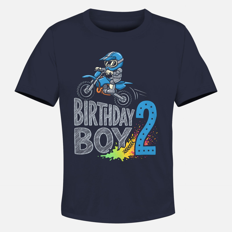Camisetas: Motocross 2 A&ntilde;os Cumplea&ntilde;os Ni&ntilde;o