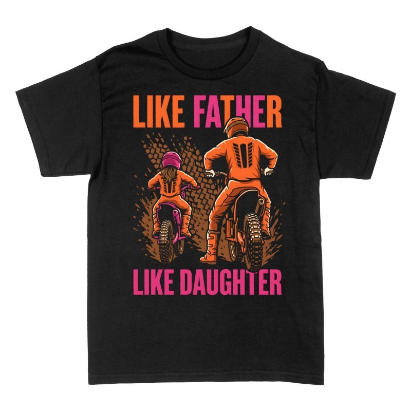 Camisetas: Padre e hija motocross