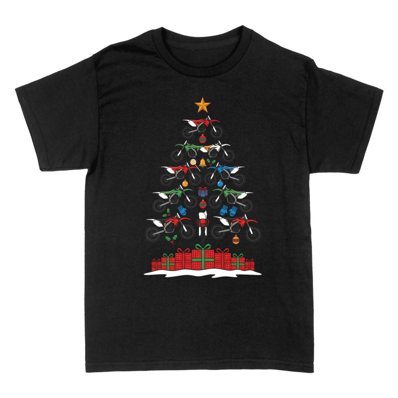 Camisetas: &Aacute;rbol de navidad motocross