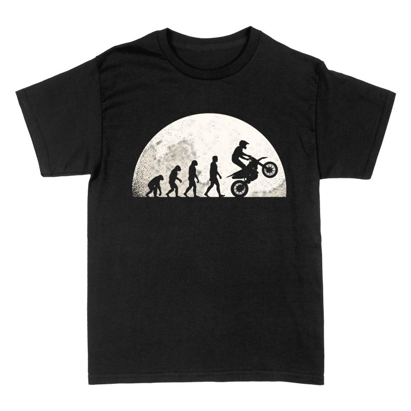 Camisetas: Evoluci&oacute;n motocross con luna