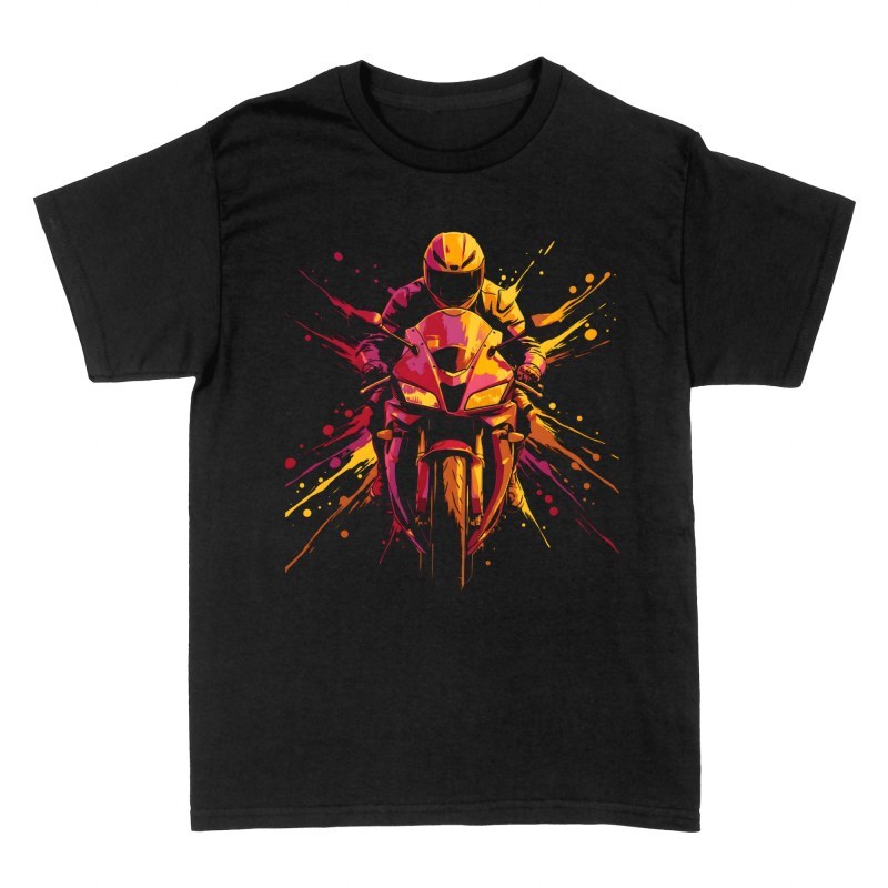 Camisetas: Moto deportiva con salpicaduras