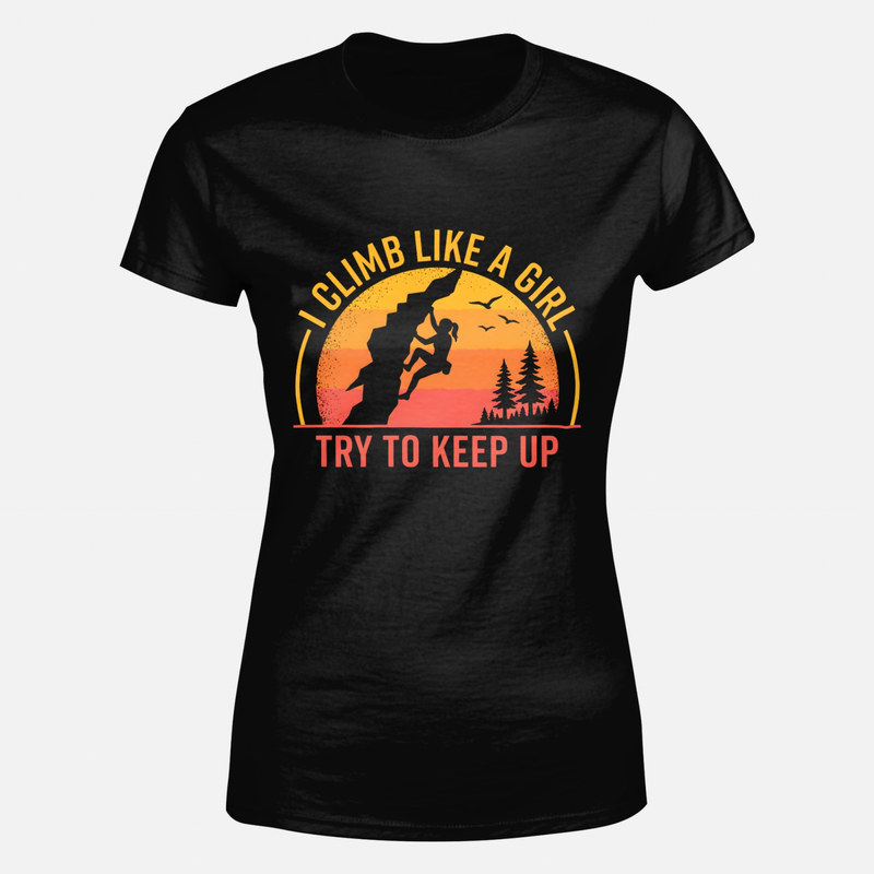 Camisetas: Escalo como una chica s&iacute;gueme el ritmo