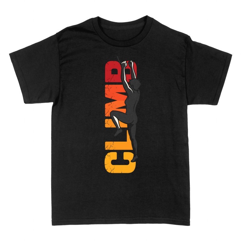 Camisetas: Mujer escalando Climb retro