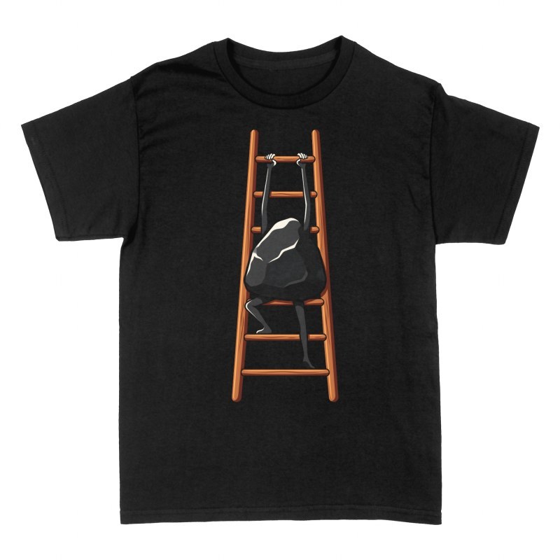 Camisetas: Roca subiendo por una escalera
