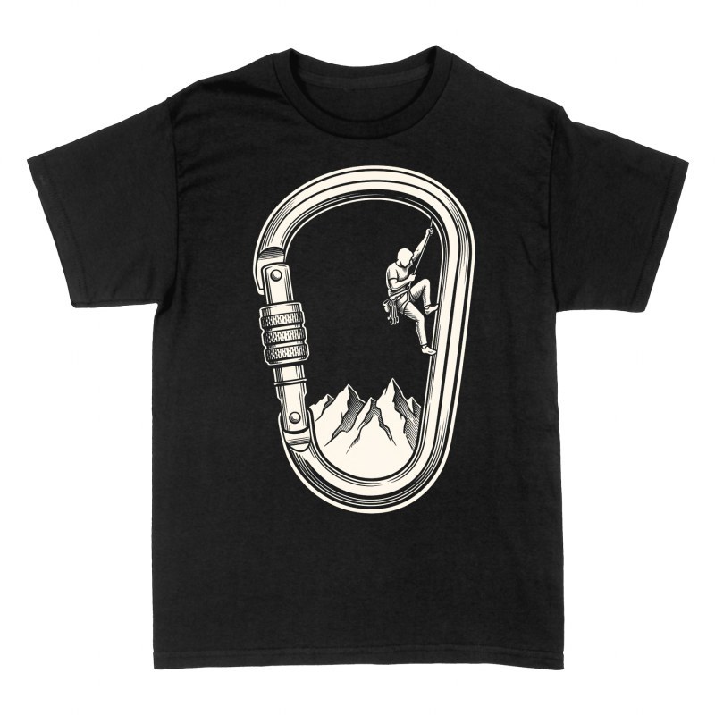 Camisetas: Escalador en mosquet&oacute;n de monta&ntilde;a