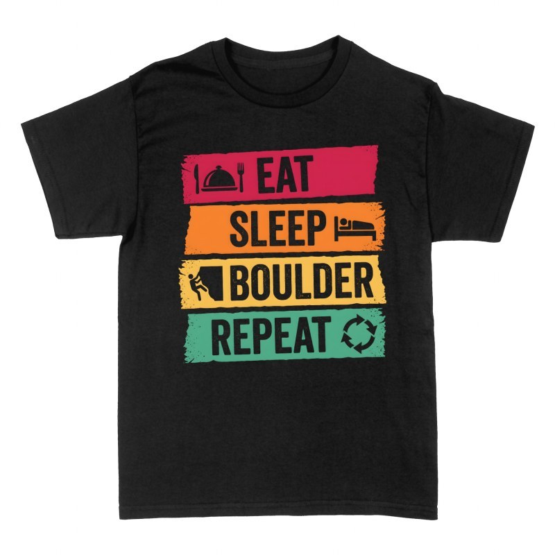 Camisetas: Comer dormir b&uacute;lder repetir