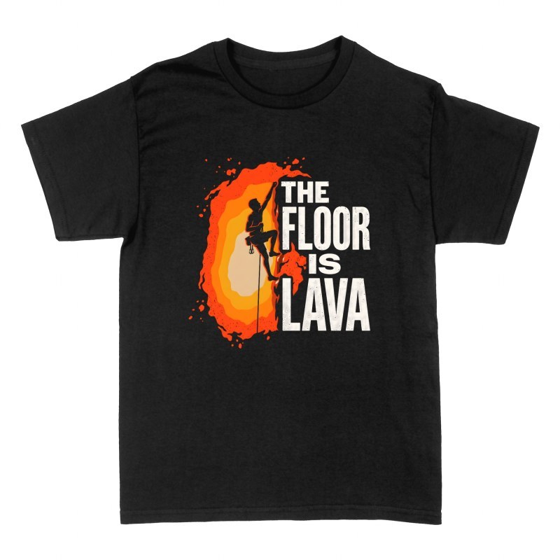Camisetas: El suelo es lava para escalador
