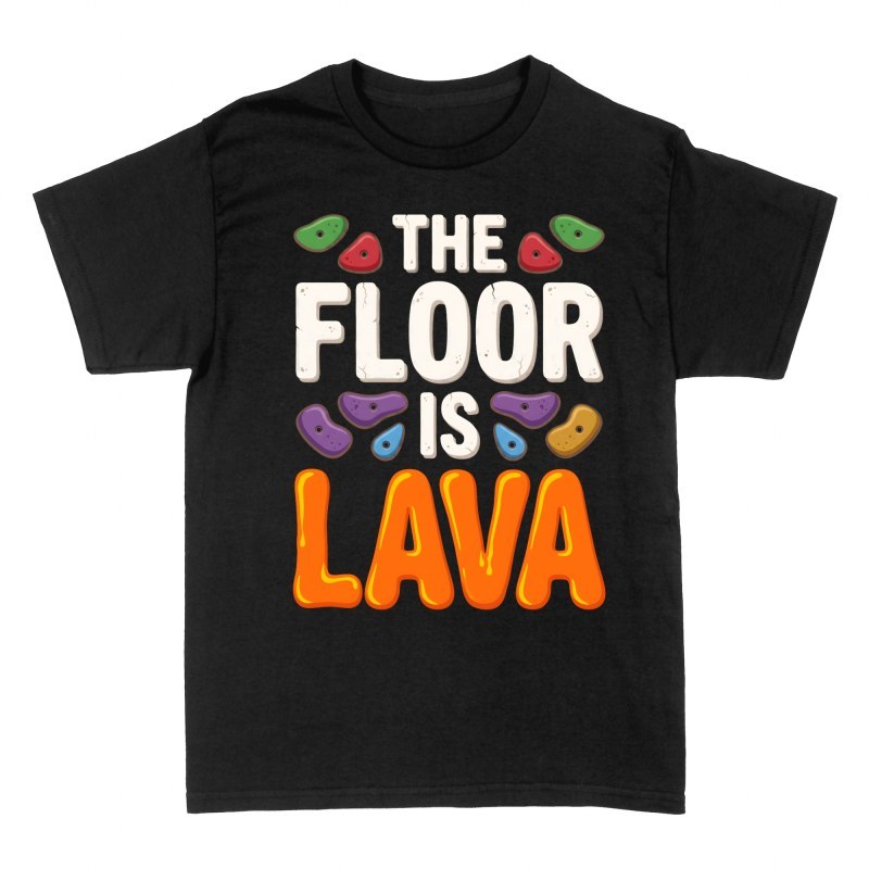 Camisetas: El suelo es lava presas escalada
