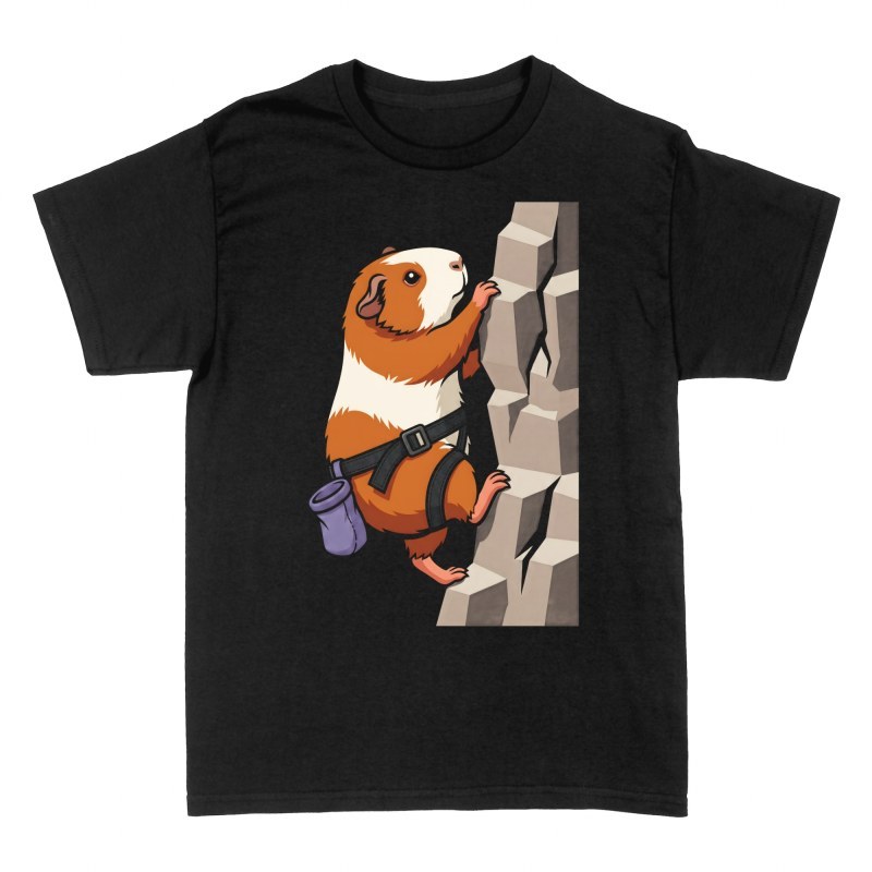 Camisetas: Cobaya escaladora en roca