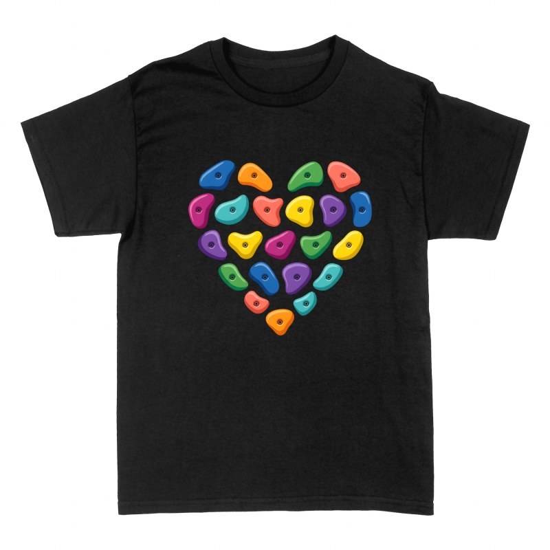 Camisetas: Coraz&oacute;n de presas de escalada