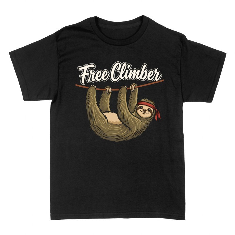 Camisetas: Perezoso escalador libre