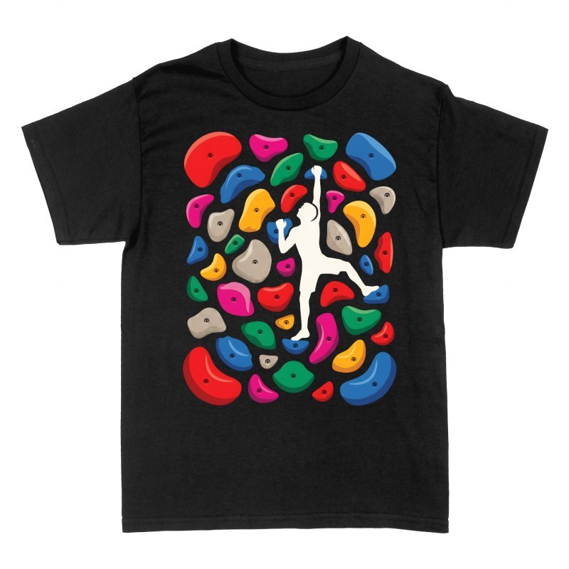 Camisetas: Silueta Escalador en Roc&oacute;dromo Boulder