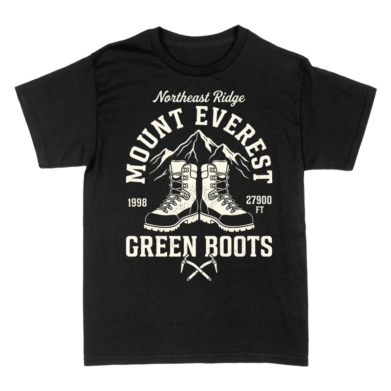 Camisetas: Botas verdes y piolets Everest
