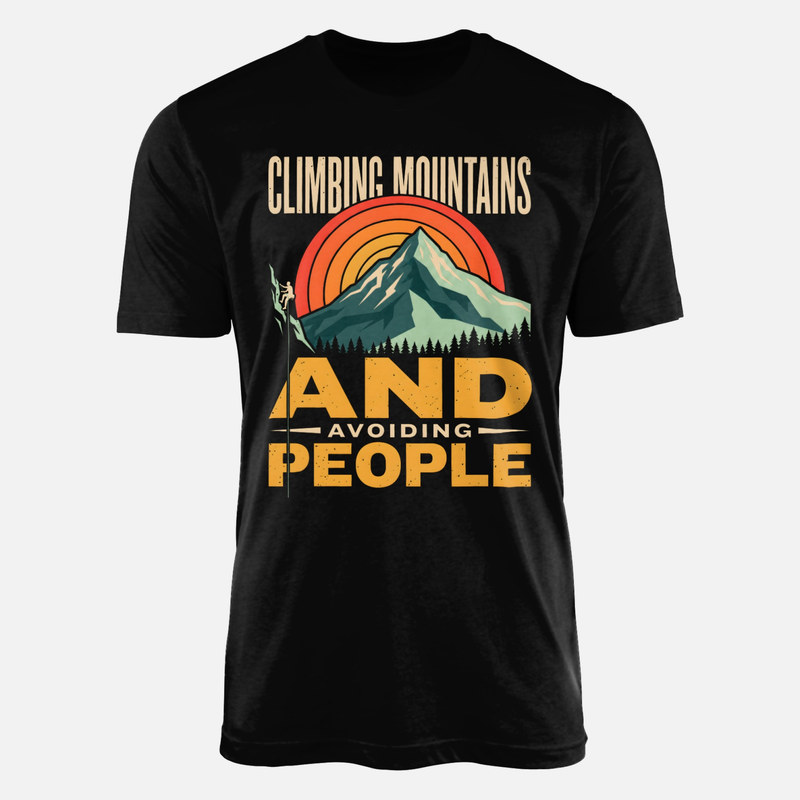 Camisetas: Escalar monta&ntilde;as y evitar gente