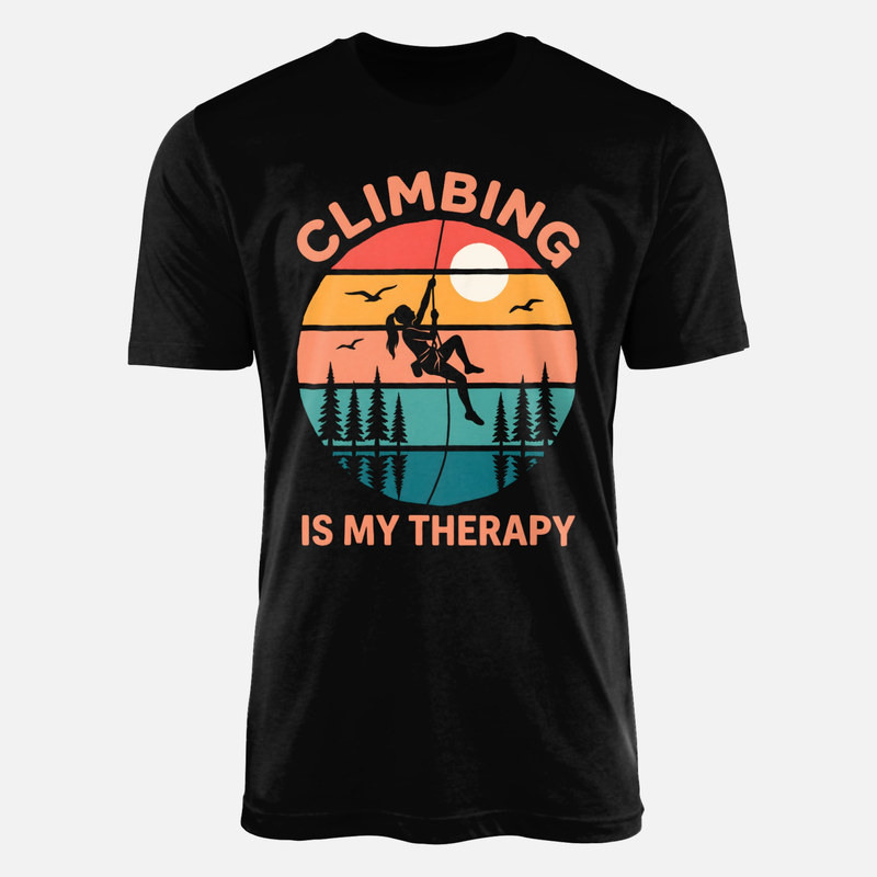 Camisetas: La escalada es mi terapia retro