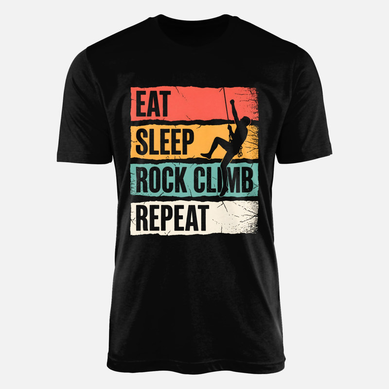Camisetas: Rutina de escalada en roca retro