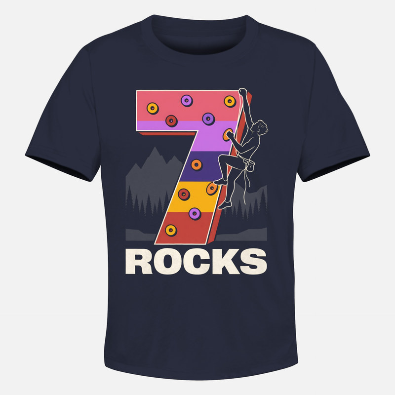 Camisetas: Escalador en muro n&uacute;mero 7