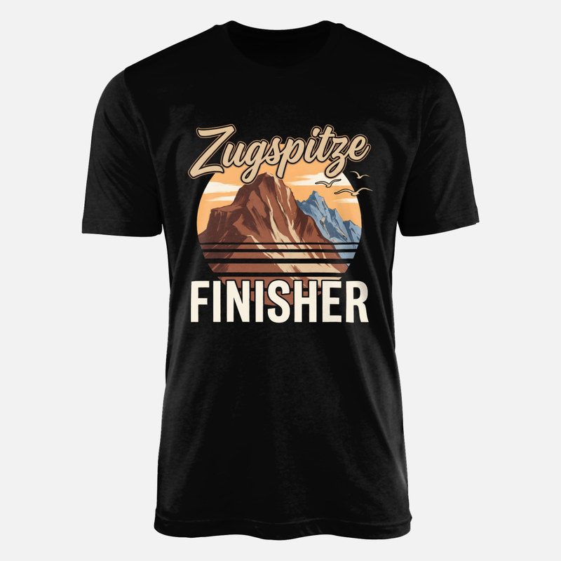 Camisetas: Zugspitze finisher monta&ntilde;a retro