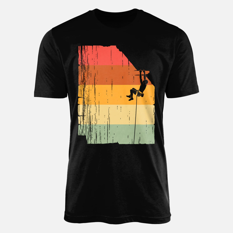 Camisetas: Escalador en roca retro