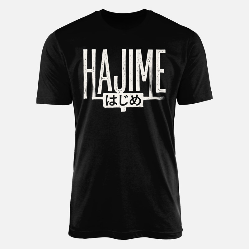 Camisetas: Hajime en japon&eacute;s y romaji desgastado