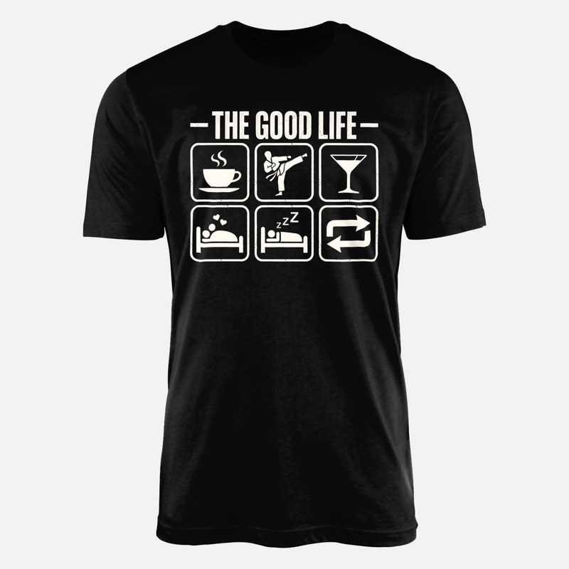 Camisetas: Rutina diaria de karate buena vida