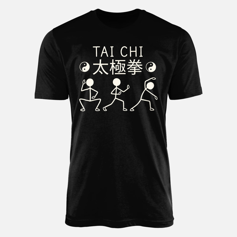 Camisetas: Figuras de palitos practicando tai chi