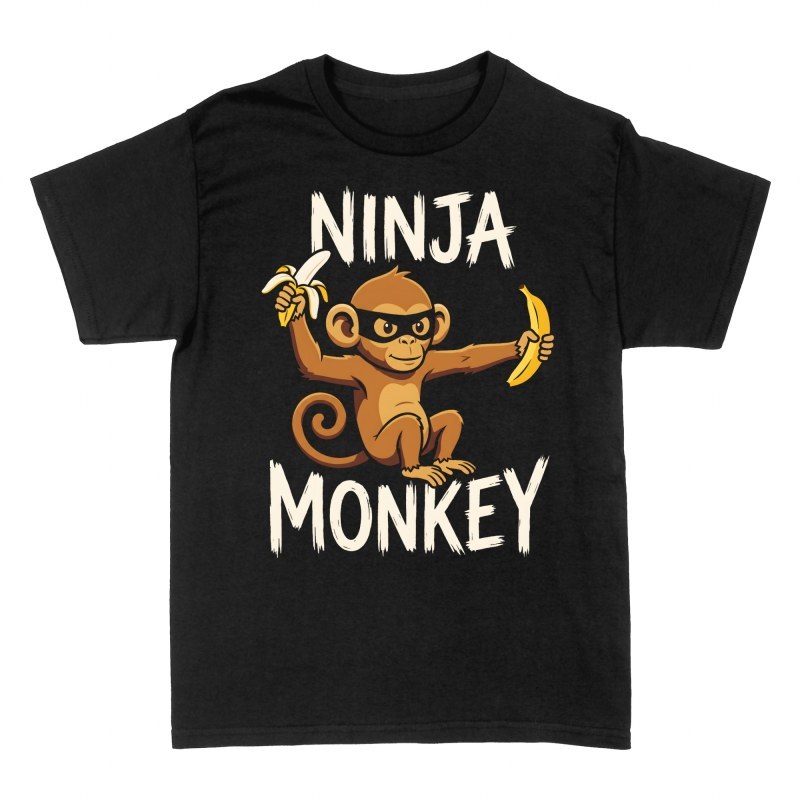 Camisetas: Mono ninja con pl&aacute;tanos