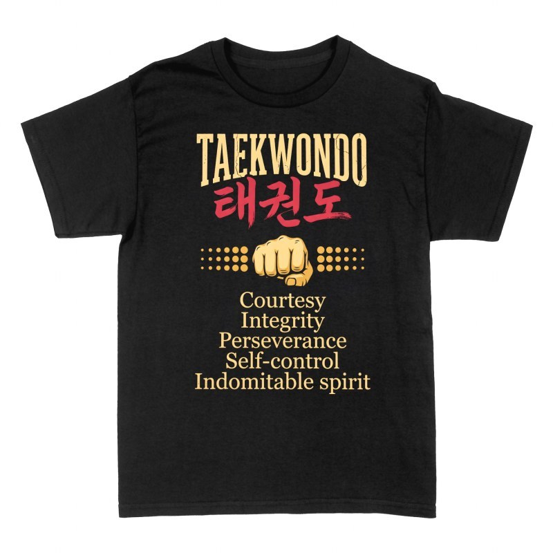 Camisetas: Principios del taekwondo y pu&ntilde;o